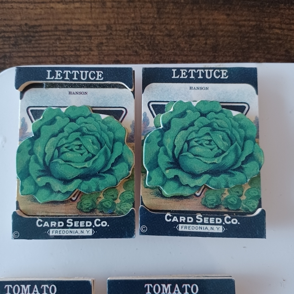Vintage Inspired Garden Vegetables Seed Packet Magnets Set Bundle Of 12 - Picture 4 of 7